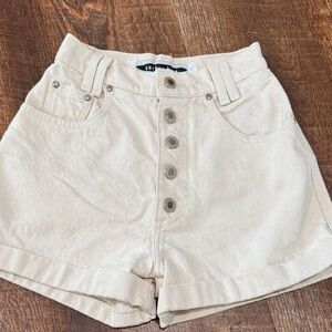 Anchor Blue Cream High Waist Women's Shorts